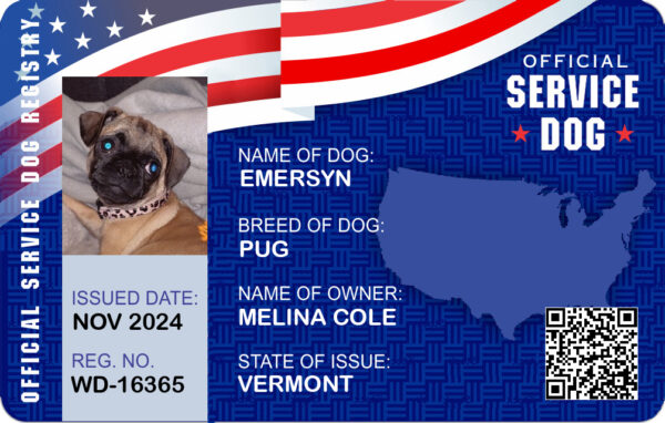 Service Dog Card