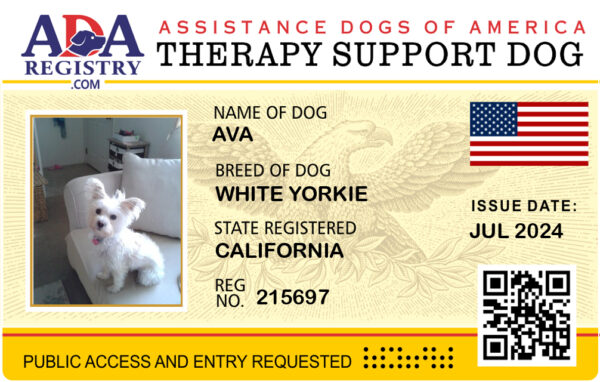 Therapy Dog Card