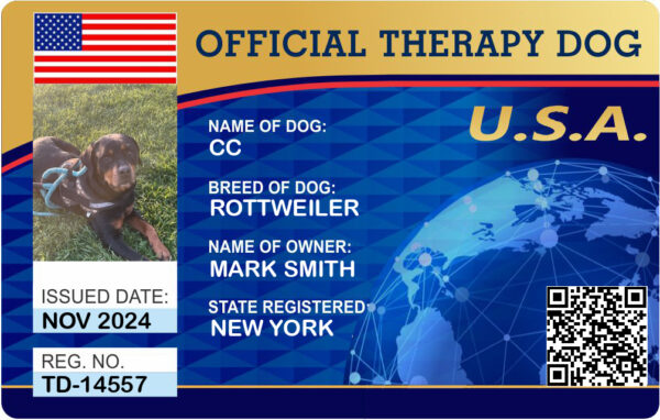 Therapy Dog ID Card