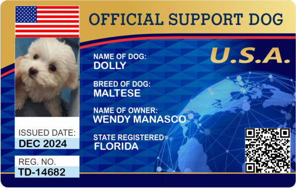 Support Dog ID Card