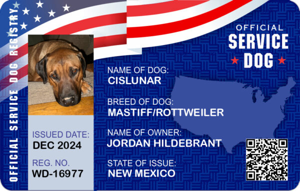 Service Dog ID Card