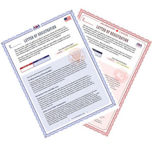 Canada ADA Letter Of Registration